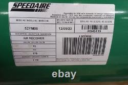 Speedaire 52YM08 15 Gal Tank Cap 135 Max PSI Horizontal Air Tank