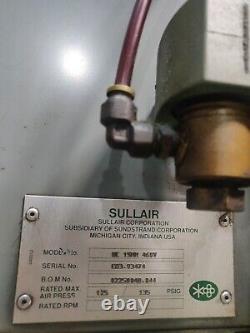 Sullair Air Compressor 3-Phase 15HP 120-Gallon 208-230/460V 1750RPM Pre-Owned