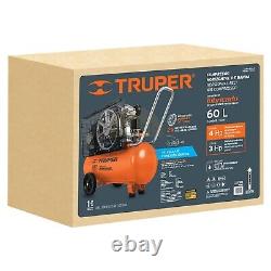 Truper COMP-60LB Horizontal compressor 60 L, 4 HP (maximum power), 127 V