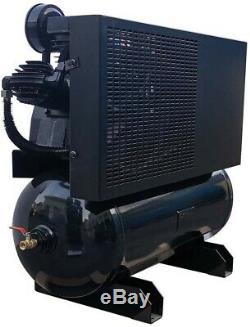 Two-Stage Gas Powered Air Compressor, Horizontal Tank, Piston Compressed Air Sys