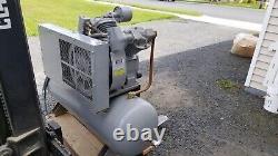 Two-Stage Ingersoll-Rand T30 air compressor with aftercooler. 10HP 3ph Baldor