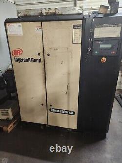 USED 50-hp INGERSOLL-RAND 230/460V ROTARY AIR COMPRESSOR with Zeks Air Dryer