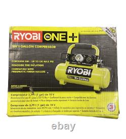 USED RYOBI ONE+ 18V 1 Gallon Portable Horizontal Air Compressor P739 (Read)