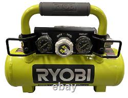 USED RYOBI ONE+ 18V 1 Gallon Portable Horizontal Air Compressor P739 Read