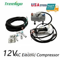 Universal AC Electric Compressor Auto Air Conditioner for Car Truck Boat 12V