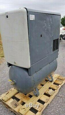 Used 10 HP Atlas Copco Gx 7 W Full Featured W Dryer Rotary Compressor 230/460v