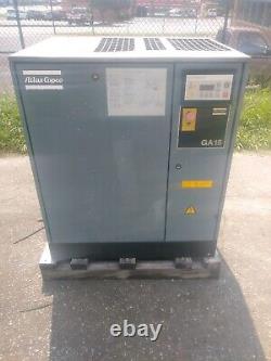 Used 20 HP Atlas Copco GA-15 Rotary Compressor