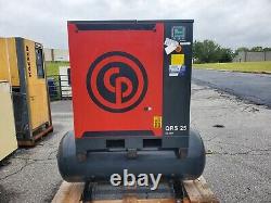 Used 25 HP Chicago Pneumatic Qrs 25 Rotary Air Compressor