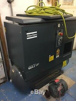 Used Atlas Copco GX7FF 2015 model 10 hp Rotary screw air compressor and dryer
