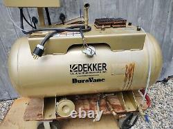 Used Dekker Air Compressor Receiver Tank- 60 Gallon Horizontal and Starter Panel