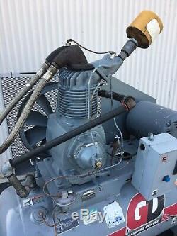 Used Gardner Denver 2 Stage Air Compressor 120 Gal Horizontal 20Hp 208/460v 3Ph