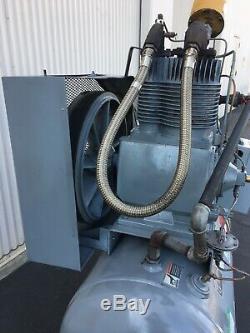 Used Gardner Denver 2 Stage Air Compressor 120 Gal Horizontal 20Hp 208/460v 3Ph