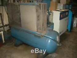 Used Quincy Air Compressor QR-25 Horizontal Series Model 390 with 20 HP GE Motor