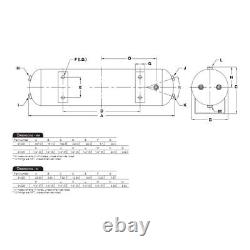 Viair 91025 2.5 gal Horizontal Silver Air Tank