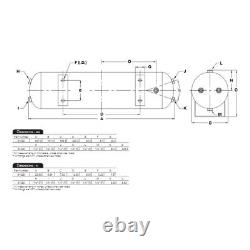 Viair 91028 2.5 gal Horizontal Black Air Tank