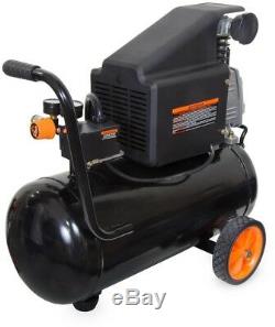 WEN 6 Gal Oil Lubricated Portable Horizontal Air Compressor Electric Single
