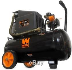 WEN 6 Gal Oil Lubricated Portable Horizontal Air Compressor Electric Single