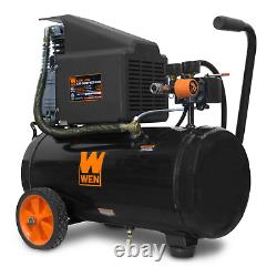 WEN 6-Gallon Oil-Lubricated Portable Horizontal Air Compressor Backed by a 2year