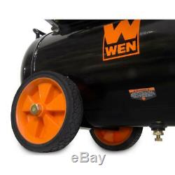 WEN Air Compressor 6 Gal. Oil-Lubricated Portable Horizontal Corded Electric